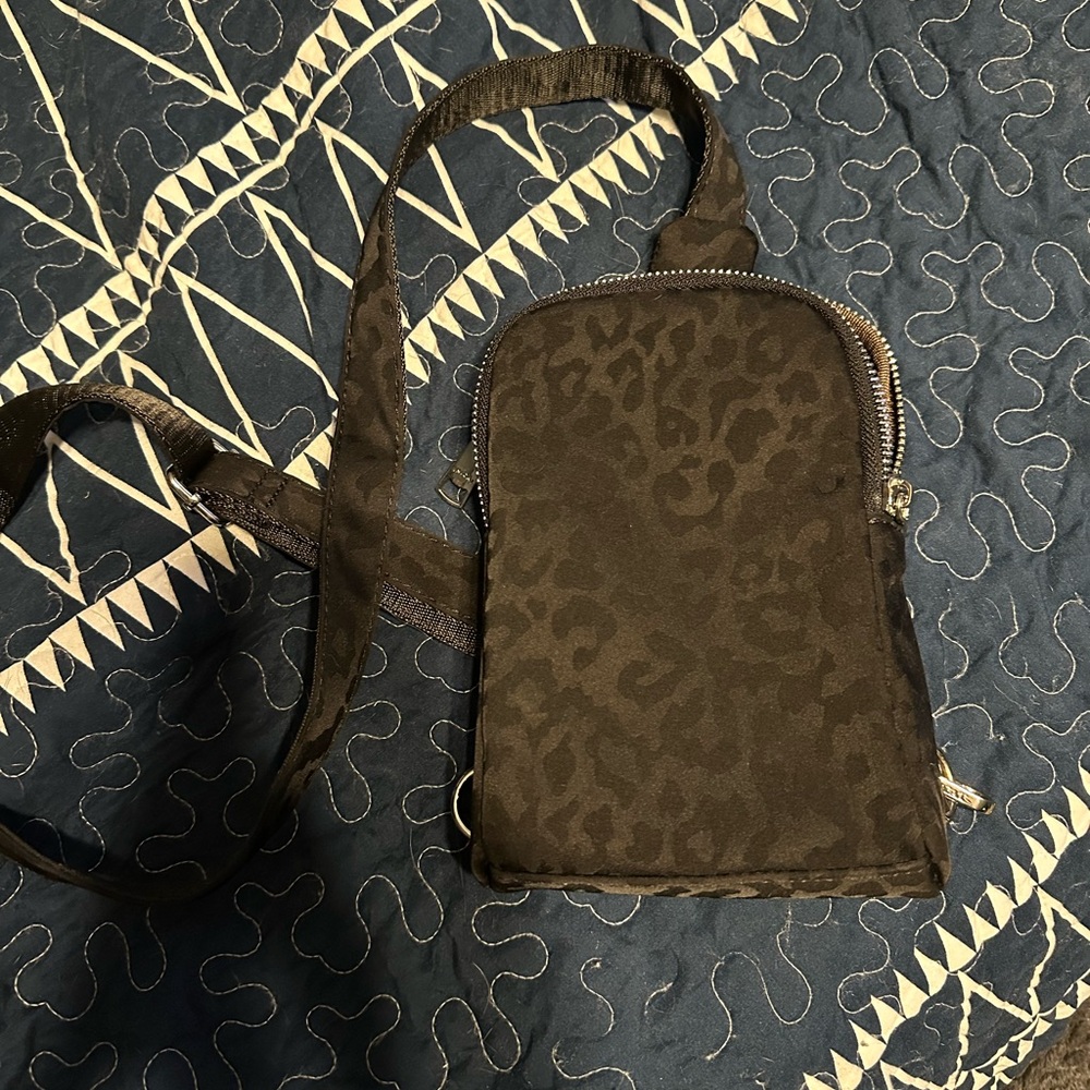 Stylish Black Leopard Print Men's Bag